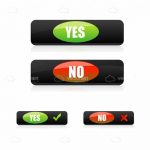 Green Yes and Red No Buttons